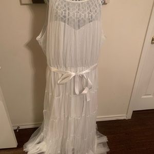 Beautiful Full-Length White Sassy Formal